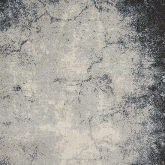 Gray And Ivory Abstract Non Skid Area Rug Photo 6