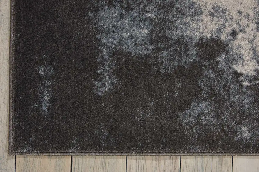 Gray And Ivory Abstract Non Skid Area Rug Photo 9