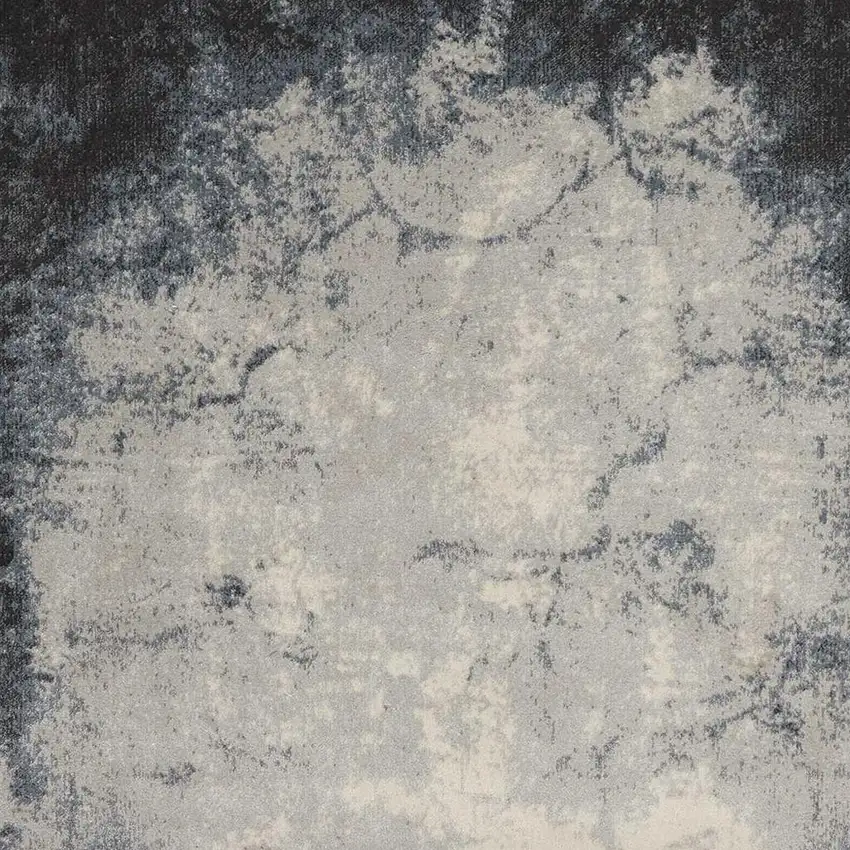 Gray And Ivory Abstract Non Skid Area Rug Photo 3