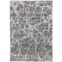 Photo of Gray And Ivory Abstract Power Loom Area Rug