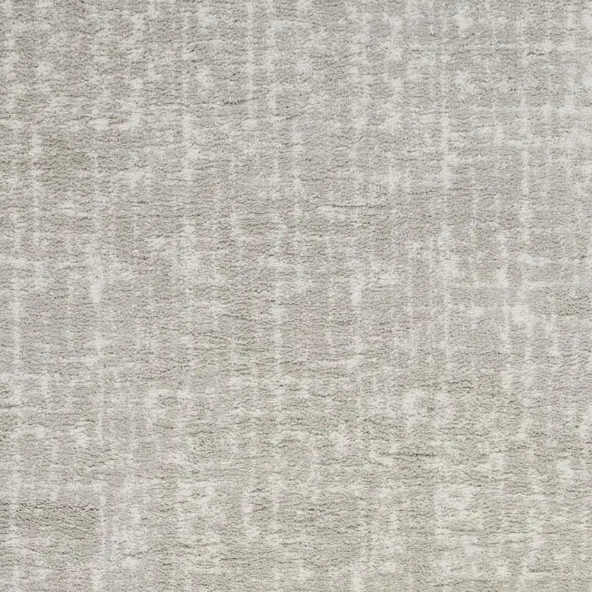 Gray And Ivory Abstract Shag Area Rug Photo 3