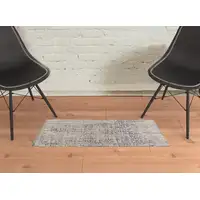 Photo of Gray And Ivory Abstract Stain Resistant Area Rug