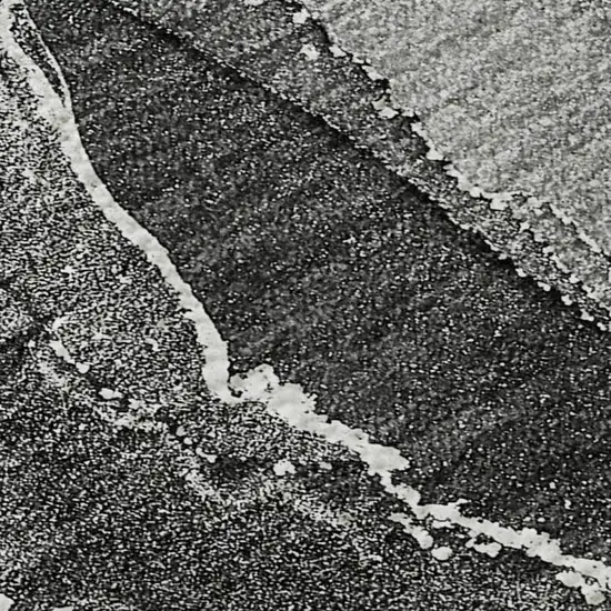 Gray And Ivory Abstract Washable Area Rug With UV Protection Photo 6