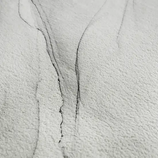 Gray And Ivory Abstract Washable Area Rug With UV Protection Photo 4