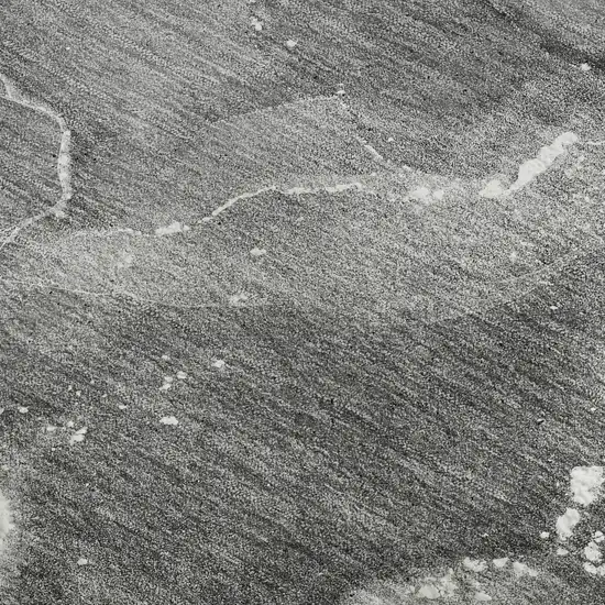 Gray And Ivory Abstract Washable Area Rug With UV Protection Photo 5