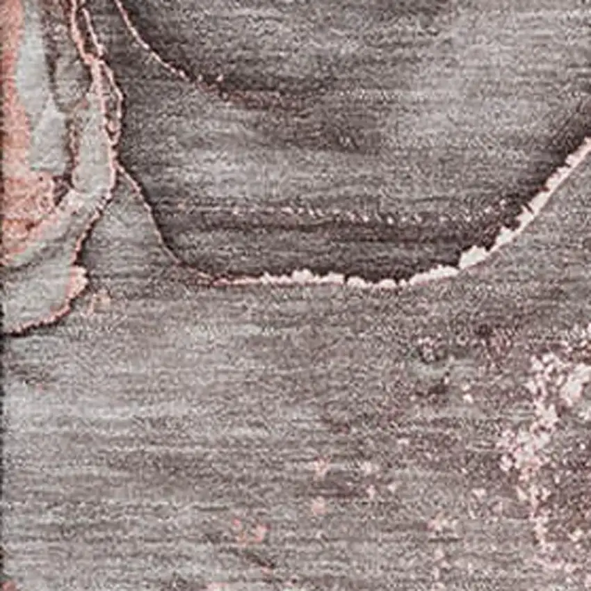 Gray And Ivory Abstract Washable Area Rug With UV Protection Photo 3