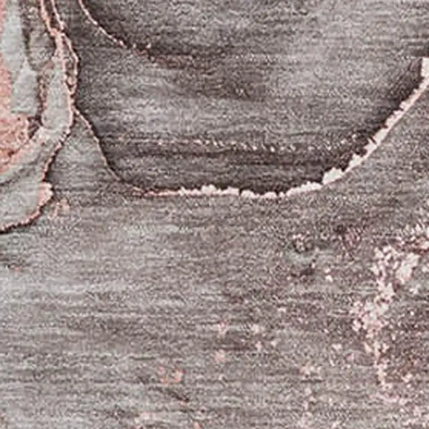 Gray And Ivory Abstract Washable Area Rug With UV Protection Photo 3