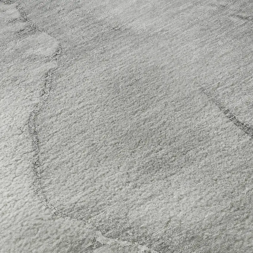 Gray And Ivory Abstract Washable Area Rug With UV Protection Photo 1