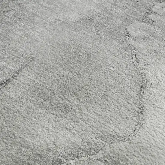 Gray And Ivory Abstract Washable Area Rug With UV Protection Photo 4