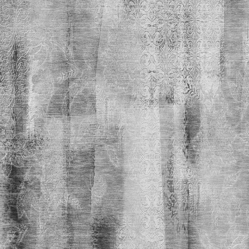 Gray And Ivory Abstract Washable Area Rug With UV Protection Photo 4