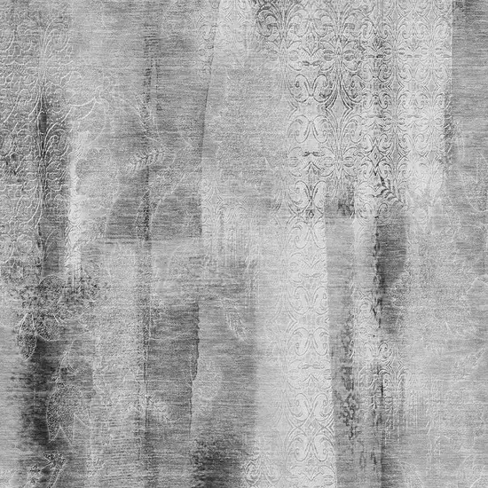 Gray And Ivory Abstract Washable Area Rug With UV Protection Photo 4