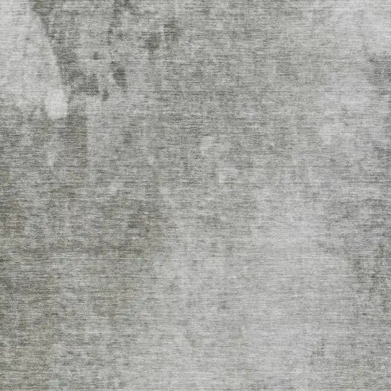 Gray And Ivory Abstract Washable Area Rug With UV Protection Photo 2
