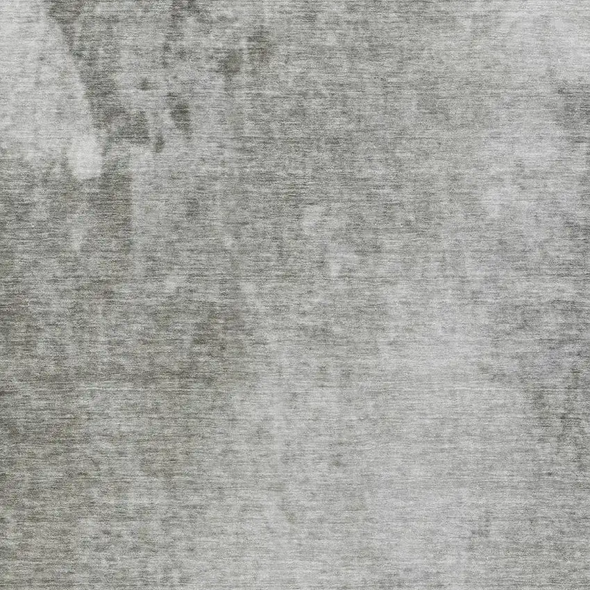 Gray And Ivory Abstract Washable Area Rug With UV Protection Photo 2