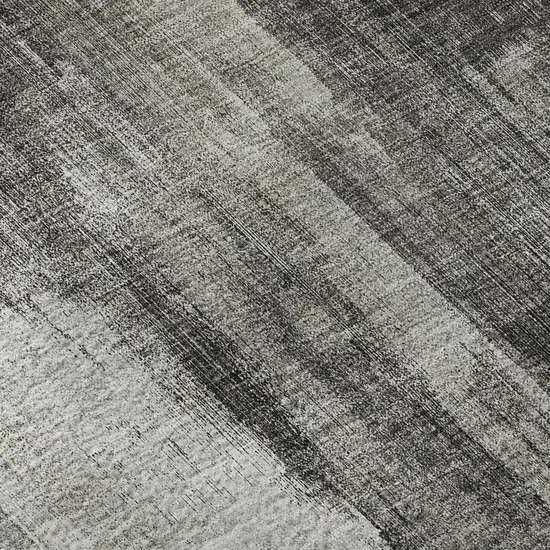 Gray And Ivory Abstract Washable Area Rug With UV Protection Photo 9