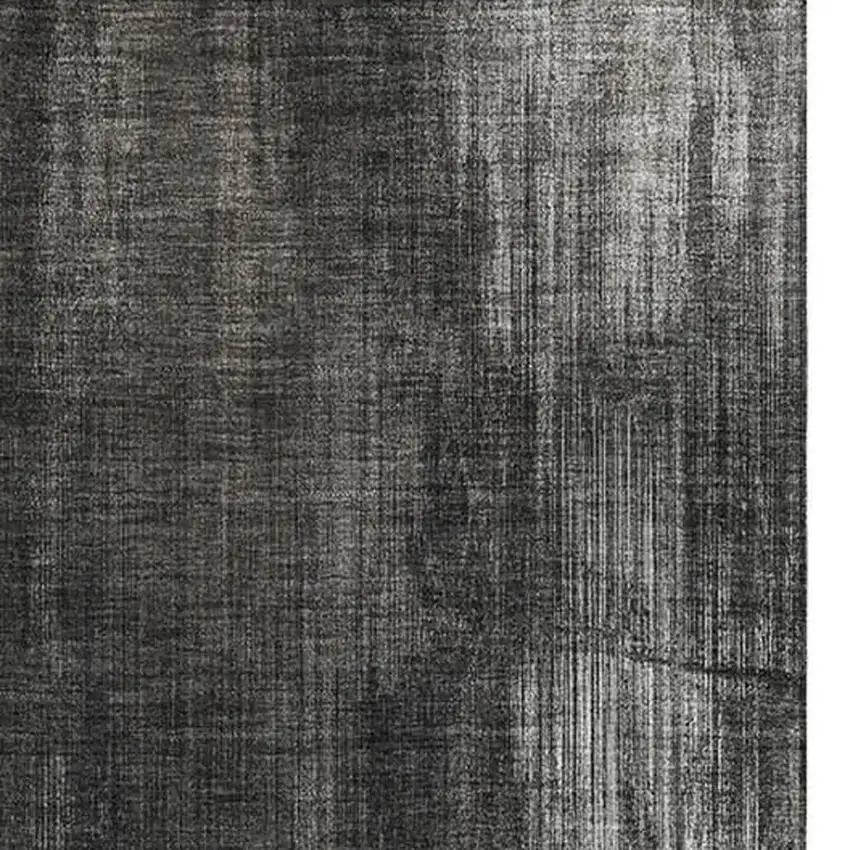 Gray And Ivory Abstract Washable Area Rug With UV Protection Photo 4