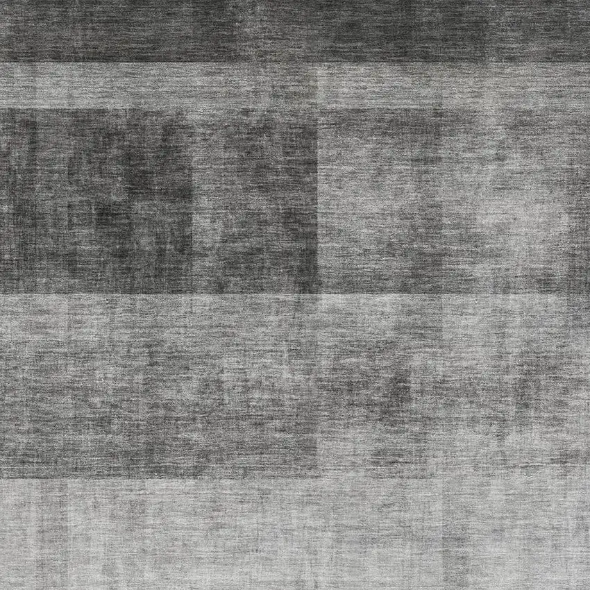 Gray And Ivory Abstract Washable Area Rug With UV Protection Photo 3