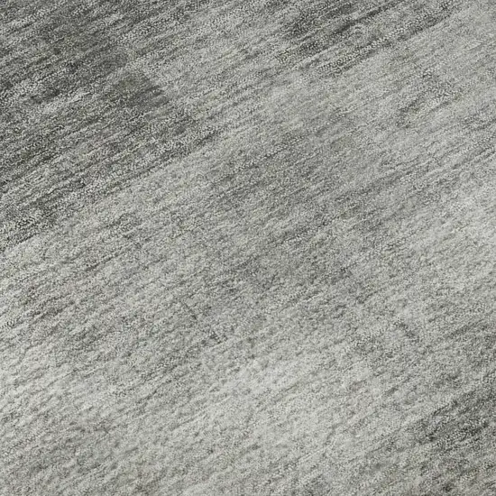 Gray And Ivory Abstract Washable Area Rug With UV Protection Photo 9