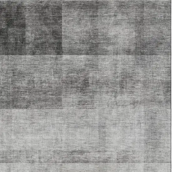 Gray And Ivory Abstract Washable Area Rug With UV Protection Photo 3