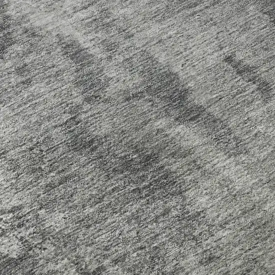 Gray And Ivory Abstract Washable Area Rug With UV Protection Photo 3