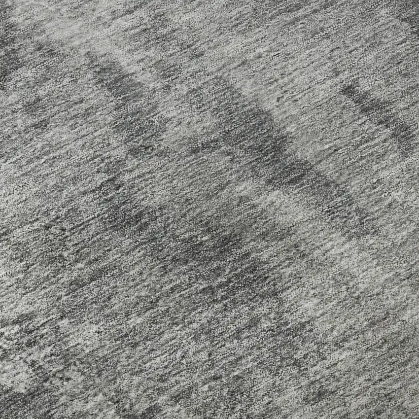 Gray And Ivory Abstract Washable Area Rug With UV Protection Photo 3