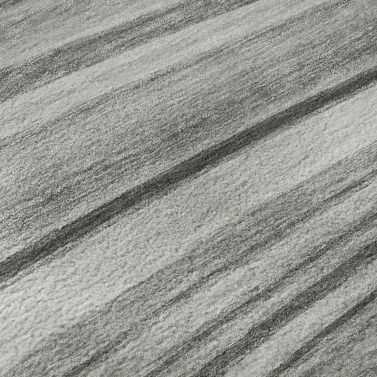 Gray And Ivory Abstract Washable Area Rug With UV Protection Photo 4