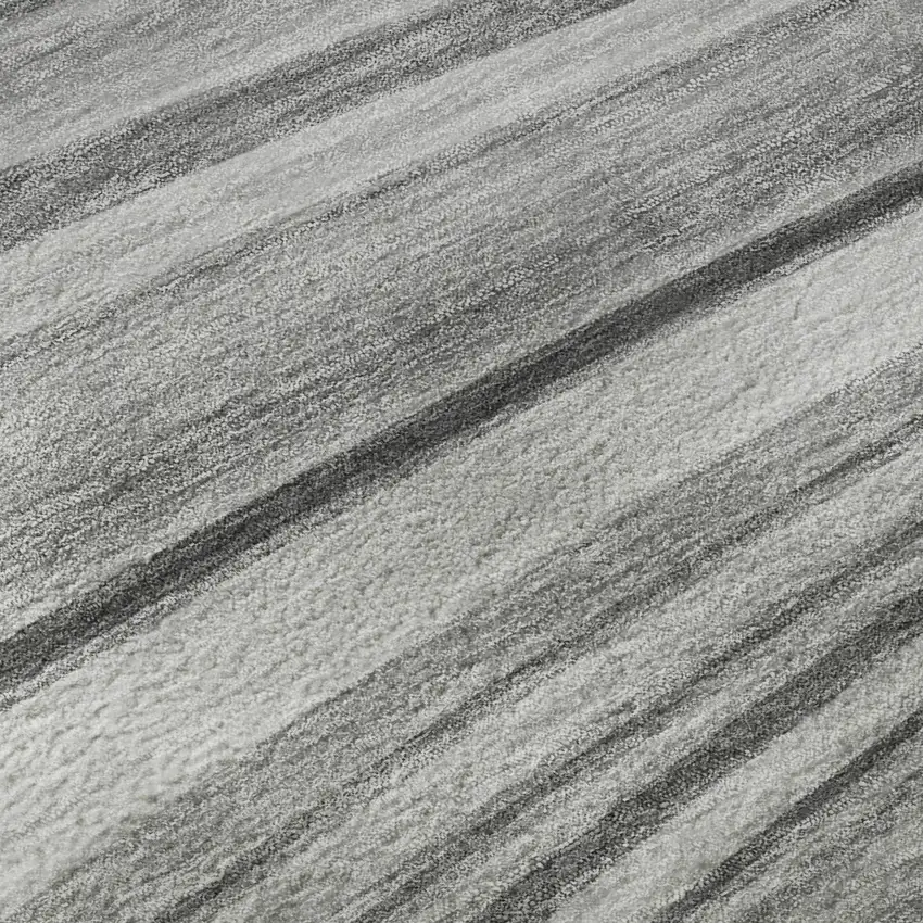 Gray And Ivory Abstract Washable Area Rug With UV Protection Photo 4