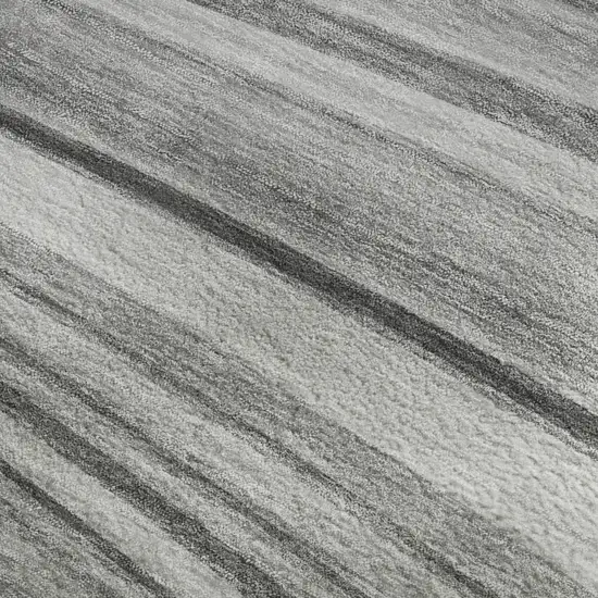 Gray And Ivory Abstract Washable Area Rug With UV Protection Photo 5