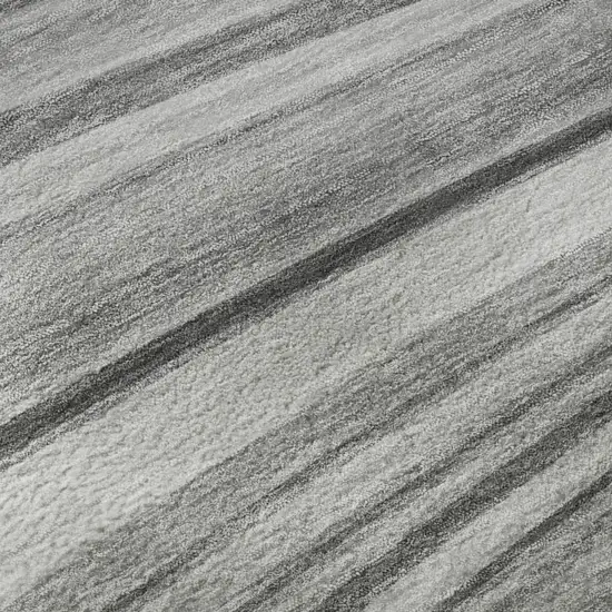 Gray And Ivory Abstract Washable Area Rug With UV Protection Photo 8