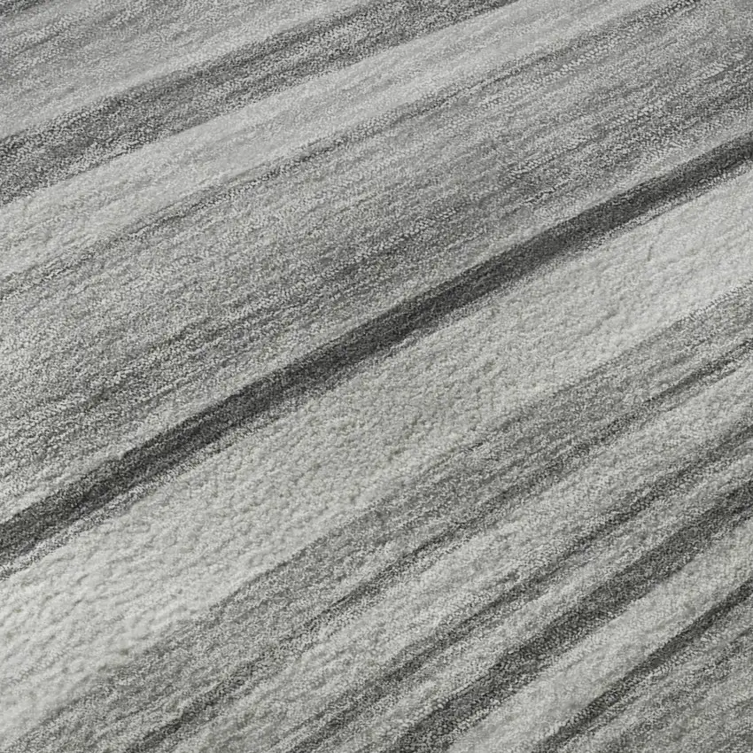 Gray And Ivory Abstract Washable Area Rug With UV Protection Photo 8