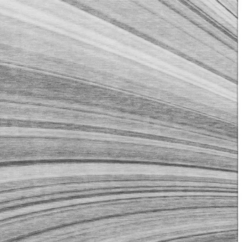 Gray And Ivory Abstract Washable Area Rug With UV Protection Photo 3