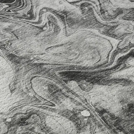 Gray And Ivory Abstract Washable Area Rug With UV Protection Photo 8