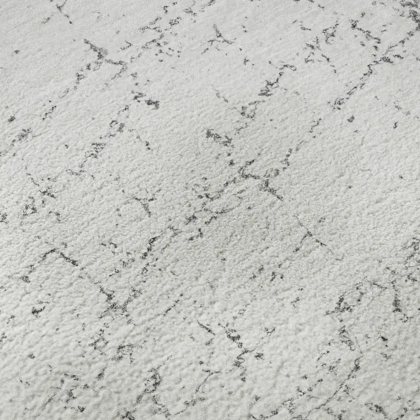 Gray And Ivory Abstract Washable Area Rug With UV Protection Photo 8