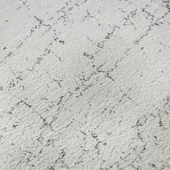 Gray And Ivory Abstract Washable Area Rug With UV Protection Photo 9