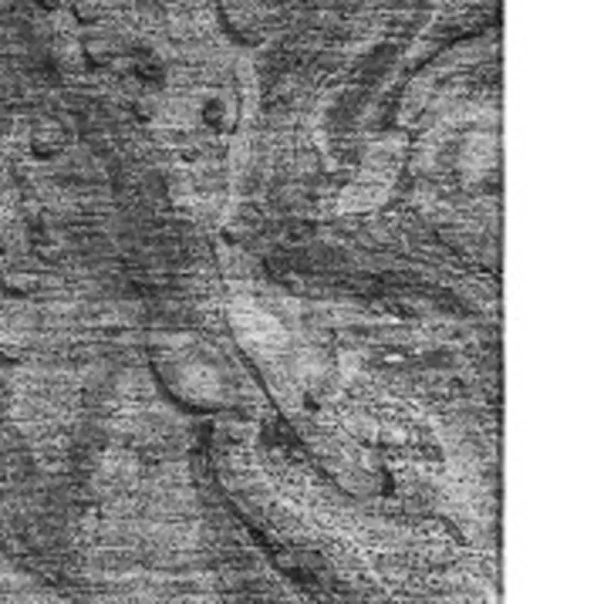 Gray And Ivory Abstract Washable Area Rug With UV Protection Photo 3