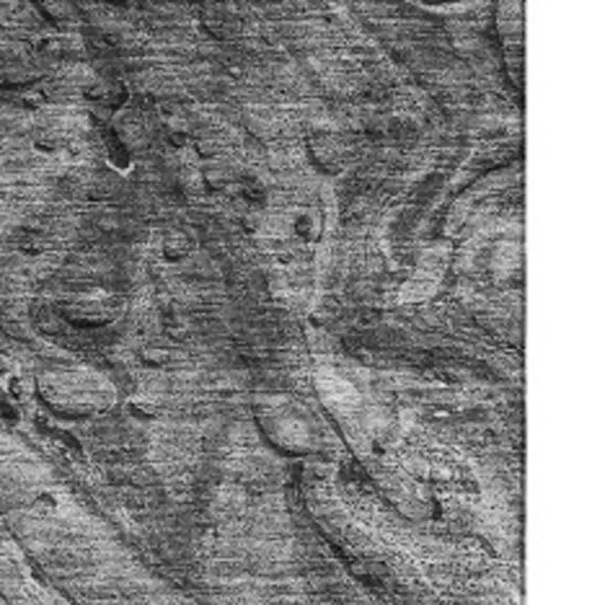 Gray And Ivory Abstract Washable Area Rug With UV Protection Photo 4