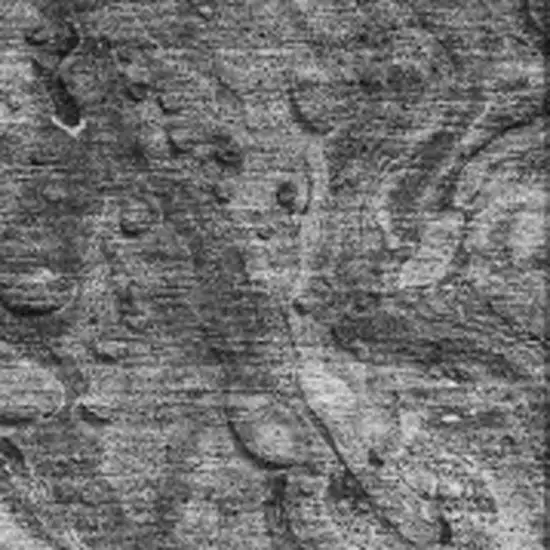 Gray And Ivory Abstract Washable Area Rug With UV Protection Photo 3