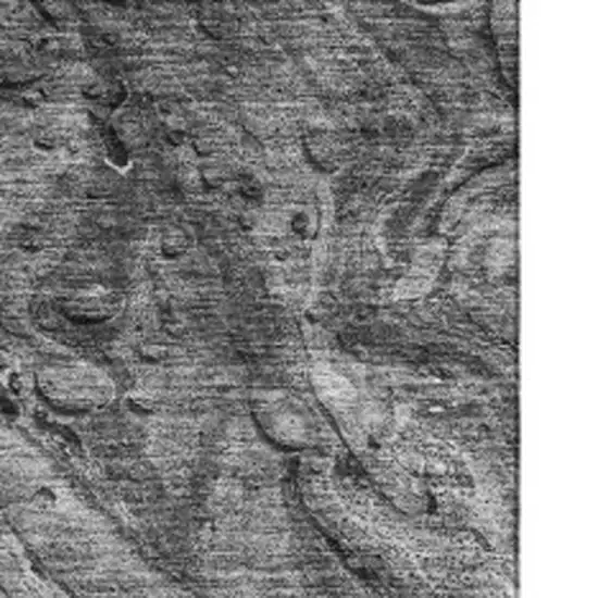 Gray And Ivory Abstract Washable Area Rug With UV Protection Photo 9