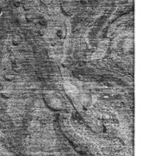 Gray And Ivory Abstract Washable Area Rug With UV Protection Photo 8