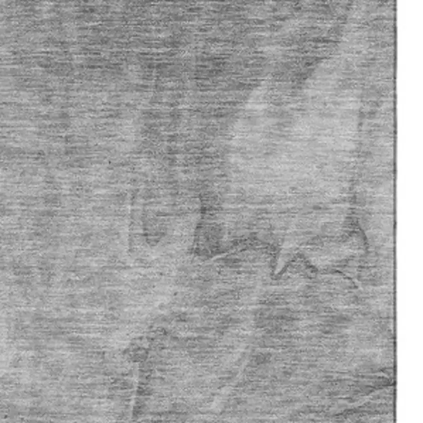 Gray And Ivory Abstract Washable Area Rug With UV Protection Photo 3