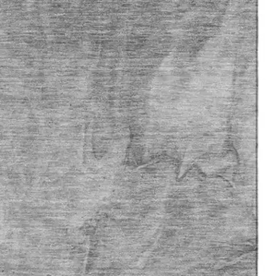 Gray And Ivory Abstract Washable Area Rug With UV Protection Photo 3