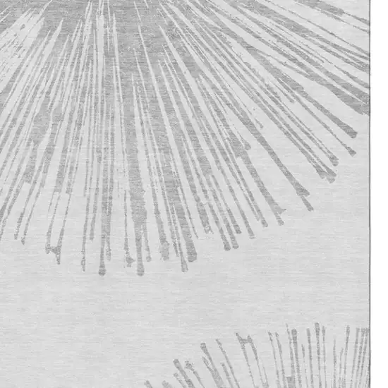 Gray And Ivory Abstract Washable Area Rug With UV Protection Photo 8