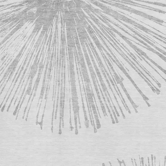 Gray And Ivory Abstract Washable Area Rug With UV Protection Photo 9