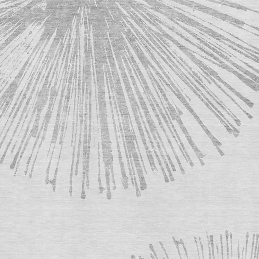 Gray And Ivory Abstract Washable Area Rug With UV Protection Photo 9