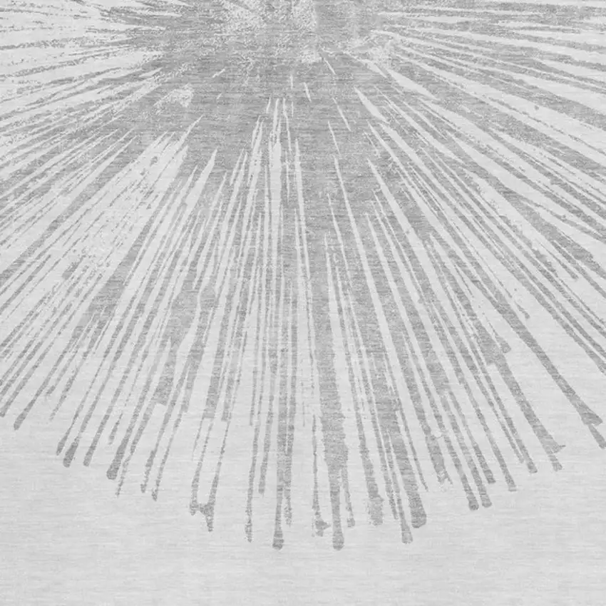 Gray And Ivory Abstract Washable Area Rug With UV Protection Photo 3