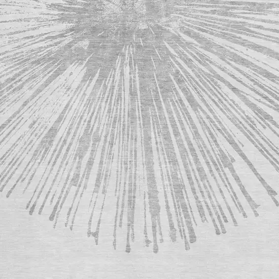 Gray And Ivory Abstract Washable Area Rug With UV Protection Photo 3