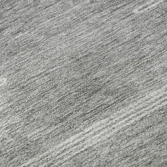 Gray And Ivory Abstract Washable Area Rug With UV Protection Photo 8