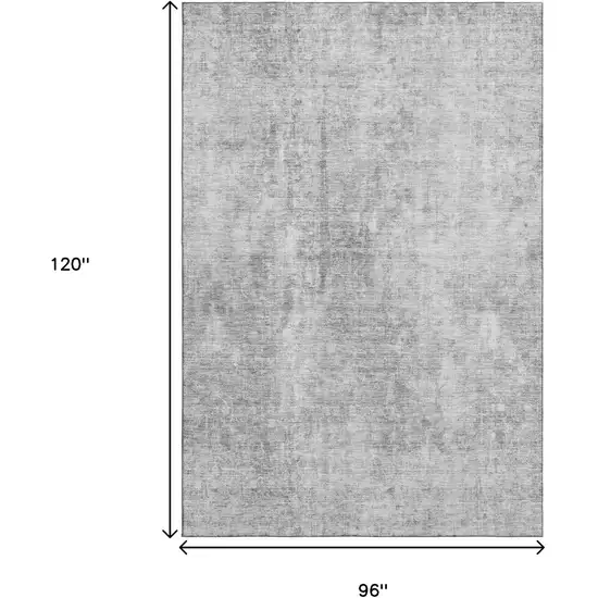 Gray And Ivory Abstract Washable Area Rug With UV Protection Photo 3