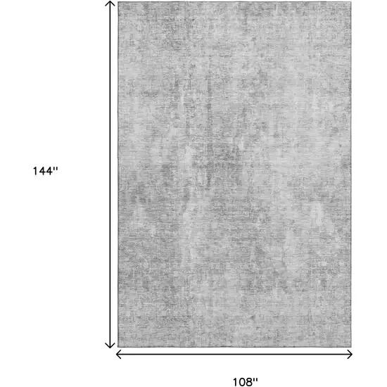 Gray And Ivory Abstract Washable Area Rug With UV Protection Photo 3