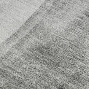 Photo of Gray And Ivory Abstract Washable Area Rug With UV Protection