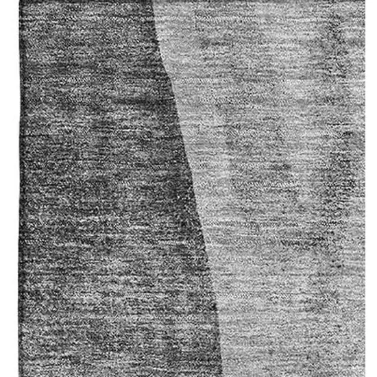 Gray And Ivory Abstract Washable Area Rug With UV Protection Photo 8
